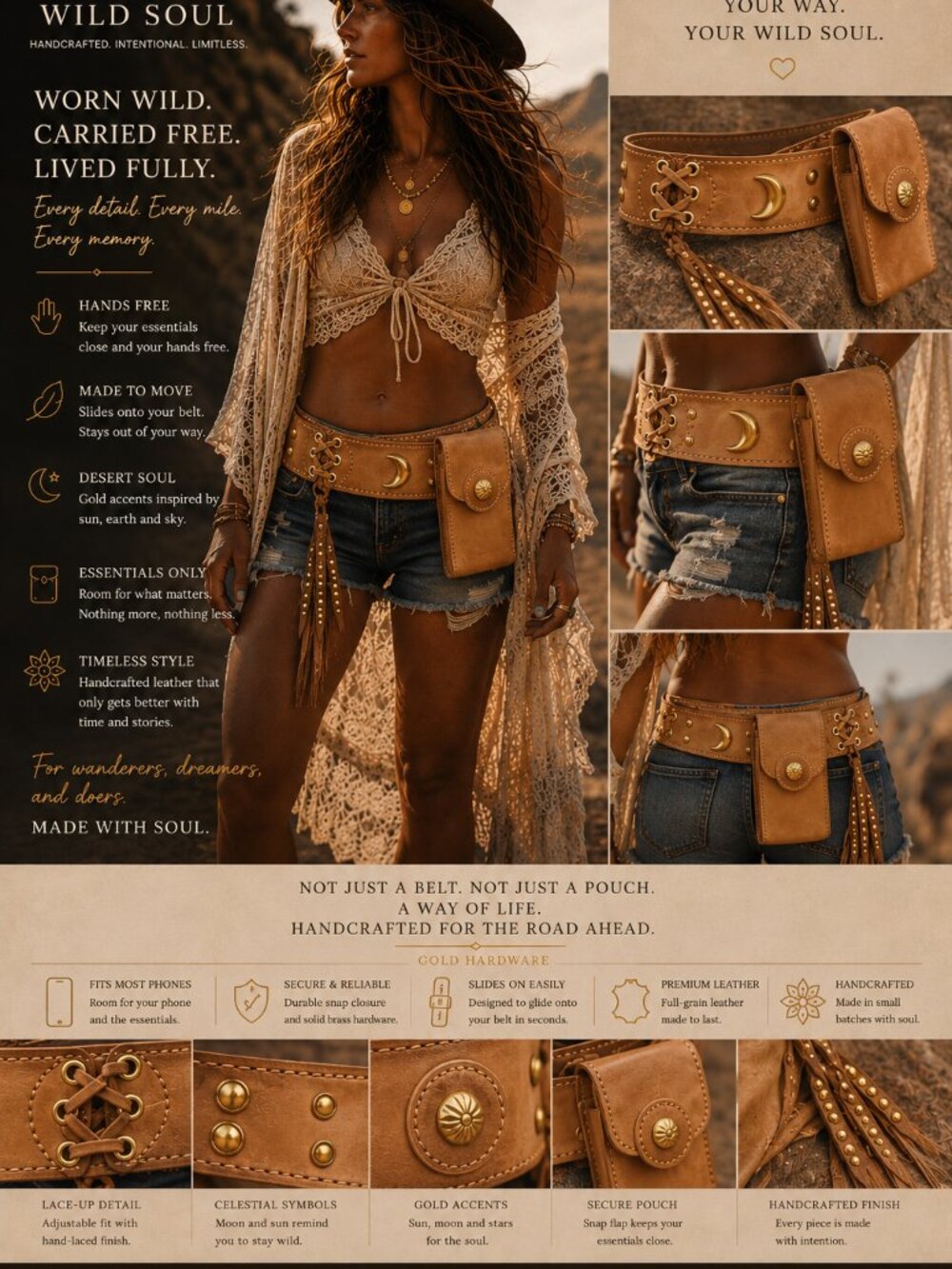 Women - Accessories - Belts - Handmade - 100% full grain leather